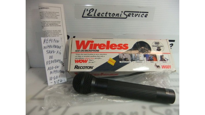 Recoton W601 wireless add-on microphone